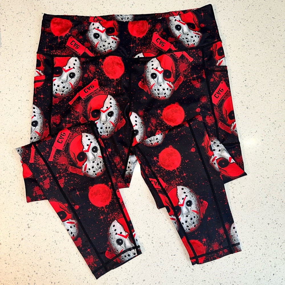CVG Slasher Leggings - Red and Black